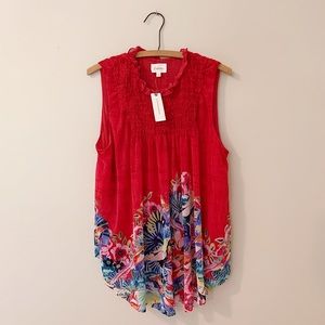 Anthropologie Deletta Dominica Red Bird Top